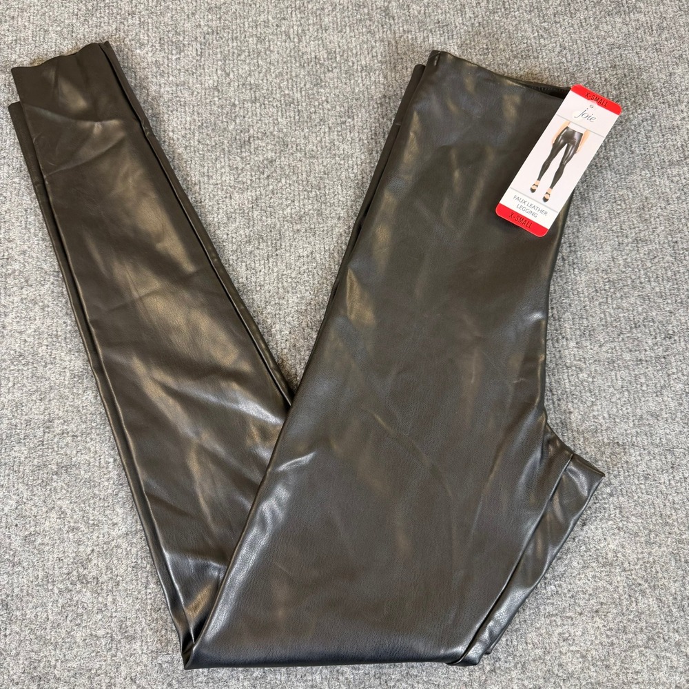 Joie Womens Faux Leather Leggings Black High Waist Contemporary Fit XS #3885